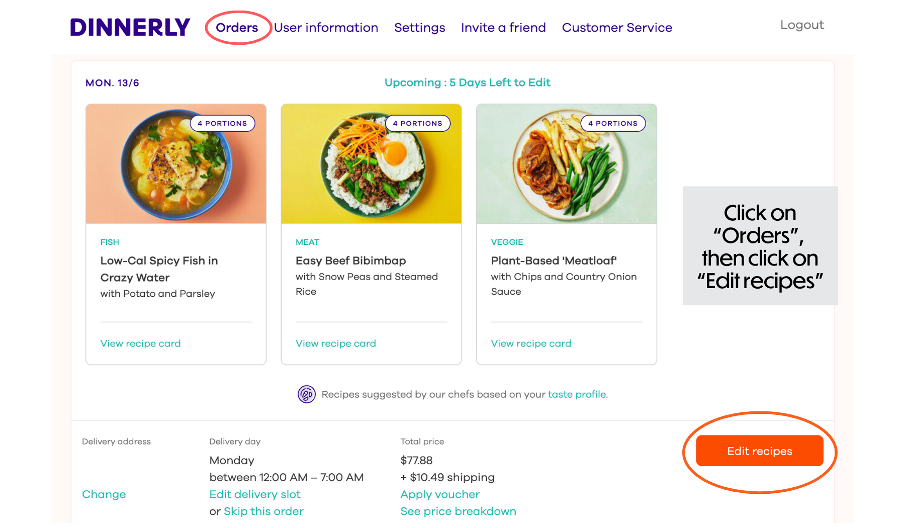 DN How to find Market by Dinnerly step one account image